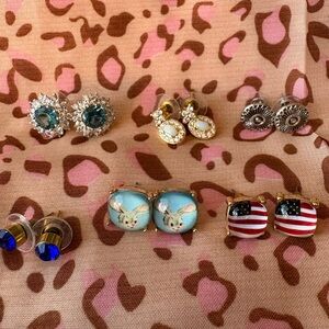 Set of Six Stylish Earrings